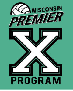 wisconsin Premier X program logo for middle school volleyball players